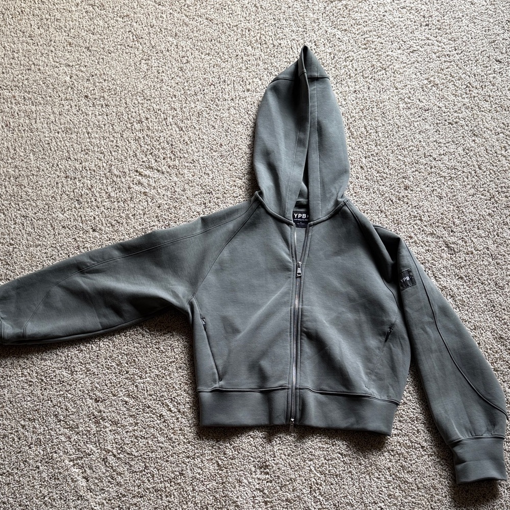 Abercrombie & Fitch Green Full-Zip Hoodie
